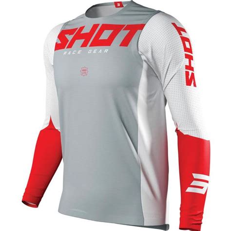 Maillot Cross Airflow Shot Rouge Blanc Maxxess Fr Maillot Cross