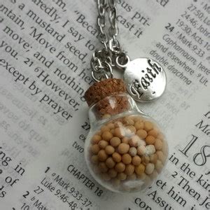 Mustard Seed Necklace Mustard Seed Jewelry Glass Vial Glass Necklace