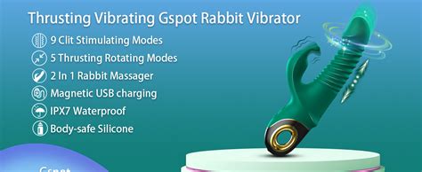 Thrusting Dildo G Spot Rabbit Vibrator Silicone Realistic Dildo