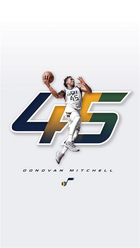 Donovan Mitchell Utah Jazz Utah Jazz Baloncesto Nba Fondo De