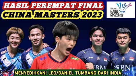 Hasil Semua Sektor Perempat Final Badminton China Masters 2023 Hari Ini