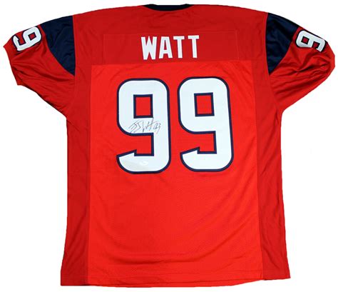 JJ Watt Autographed Houston Texans Red Custom Jersey