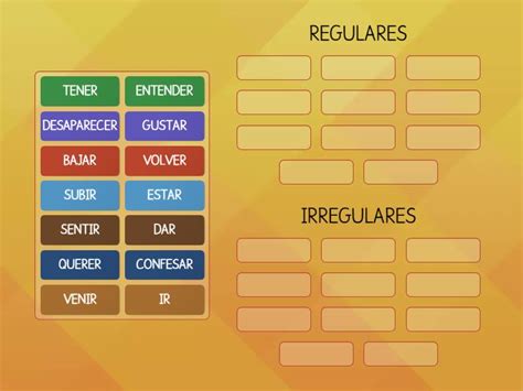 Verbos Irregulares Group Sort