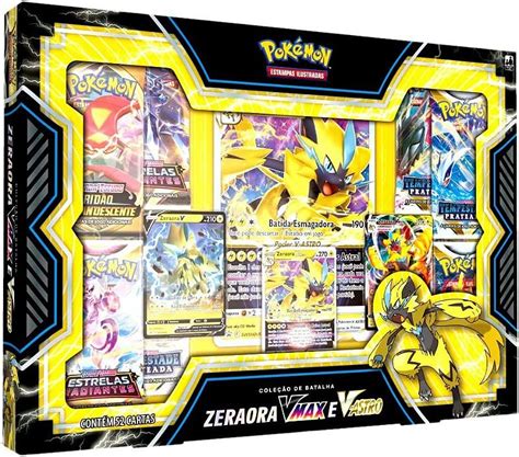 Pokémon Box Coleção de Batalha Zeraora Vmax e V Astro Copag Star