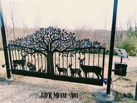 Best Custom Ranch Gates Elegant 12 Oak Tree With Whitetail Deer