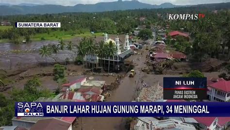 Dampak Banjir Lahar Hujan Gunung Marapi 34 Orang Meninggal Jalan