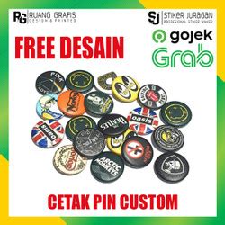 Jual Pin Peniti Custom Murah Free Design Cm Laminasi Glossy