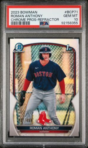 Roman Anthony Bowman Chrome Refractor St Bowman Psa Red