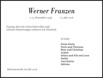 Gedenkkerzen Von Werner Franzen Sh Z Trauer