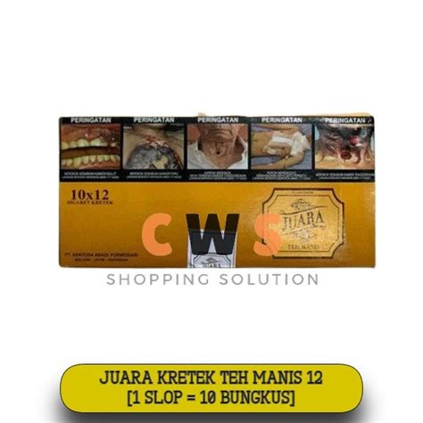 Jual Rokok JUARA TEH MANIS KRETEK 12 Batang 1 Slop Di Lapak C W S