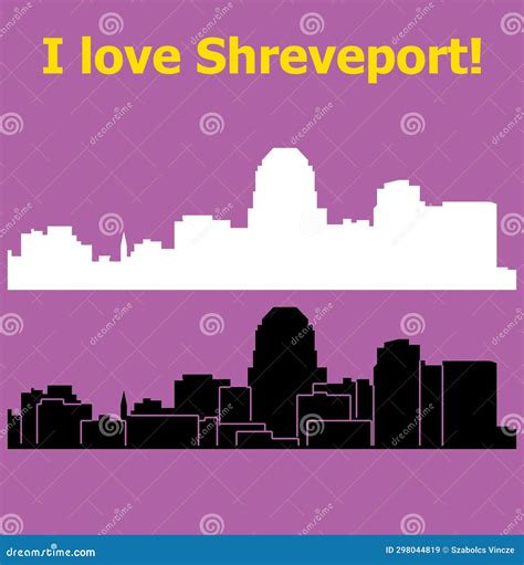 Shreveport Louisiana City Silhouette Stock Illustration Illustration