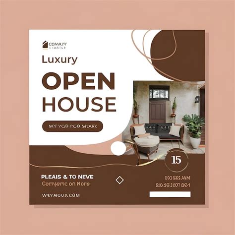 Premium Photo Brown Minimalist Luxury House Open House