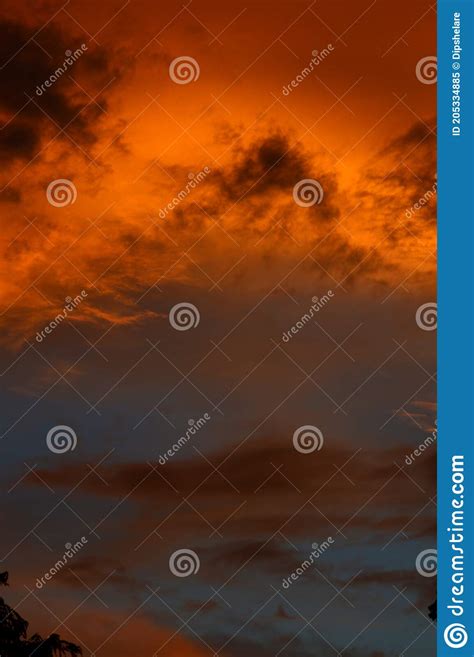 Beautiful Sunset Sky With Clouds Abstract Sky Stock Image Image Of