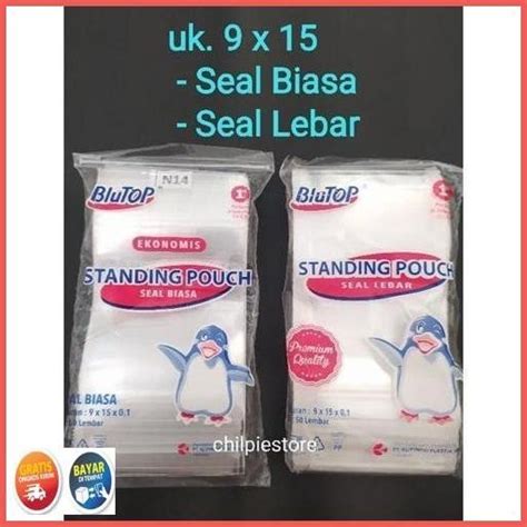 Jual Promo Plastik Standing Pouch Stp X Blutop Seal Biasa Dan Seal