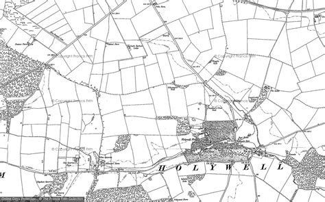 Historic Ordnance Survey Map Of Holywell Hall 1886 1887