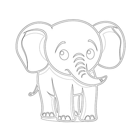 Elefante Lindo Página Para Colorear Páginas Para Colorear Mimi Panda⁤