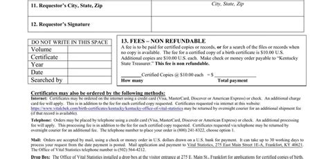 Kentucky Birth Certificate PDF Form - FormsPal