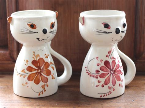 Cute Pair Of Vintage Secla Pottery Egg Cups Etsy UK