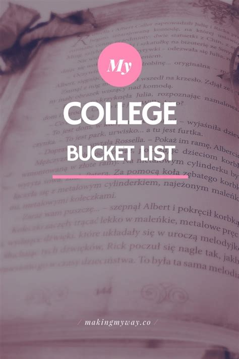 College Bucket List - Experiences Everyone Should Have In College