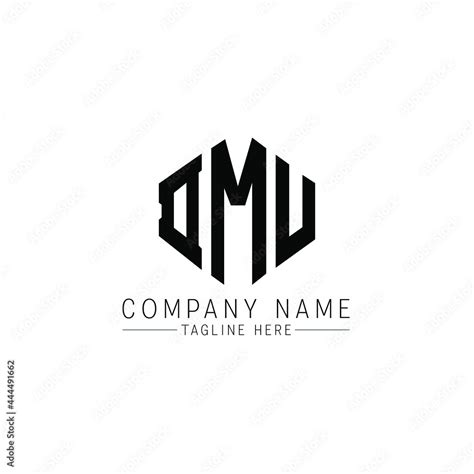 DMU letter logo design with polygon shape. DMU polygon logo monogram ...