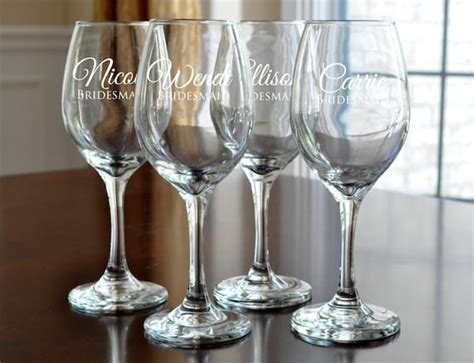 Personalized Engraved Wine Glasses Sold Individually Etsy