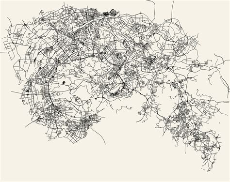 City road map of Dongguan, Guangdong Province, China 38466775 Vector ...