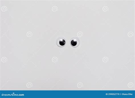 Pair Of Googly Eyes On A White Background Stock Photo Image Of