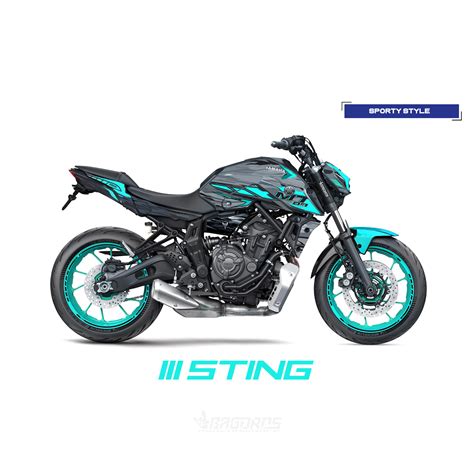 Sticker Kit For Yamaha Mt Fz Sting Cyan Green