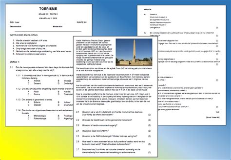 Gr 11 Toerisme Formele Assessering Kwartaal 2 2019 Teacha