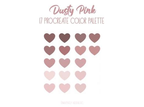 Dusty Pink Procreate Color Palette Graphic By Pawsitivelyaesthetic · Creative Fabrica