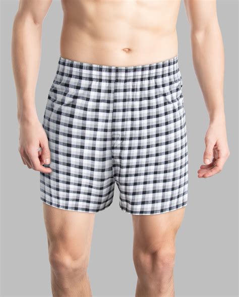 Mens Cotton Stretch Woven Boxer Assorted 6 Pack