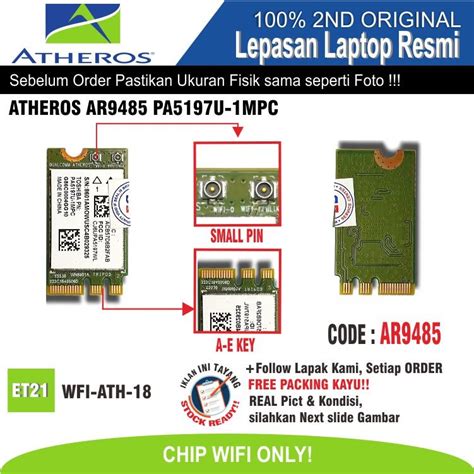 Jual Et Wfi Ath Wifi Chip Laptop Atheros Ar Pa U Mpc