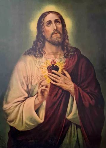 Lienzo Tela Canvas Arte Sacro Sagrado Corazón De Jesús 70x50