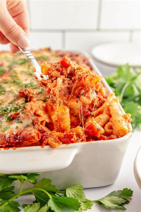 Baked Ziti Pasta - Easy Cheap Recipes