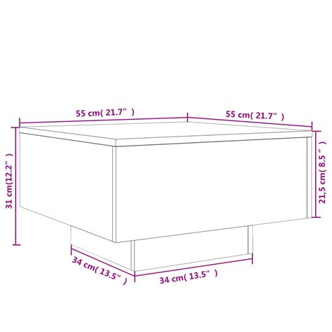 Masuta De Cafea Vidaxl Stejar Sonoma X X Cm Lemn Prelucrat