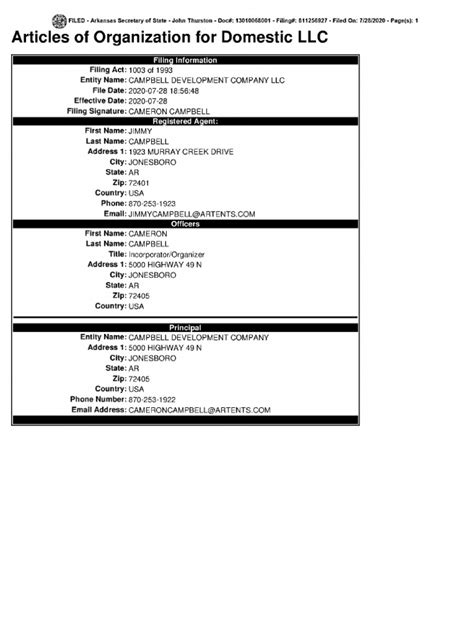 Articles Of Organization Cdc Articles Pdf