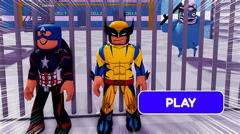 WOLVERINE X CAPTAIN AMERICA BARRY S PRISON RUN Obby Roblox HARD