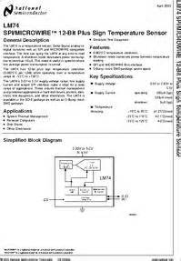 LM74-3EVAL datasheet - LM74 - Spi/microwire Digital Temperature Sensor ...