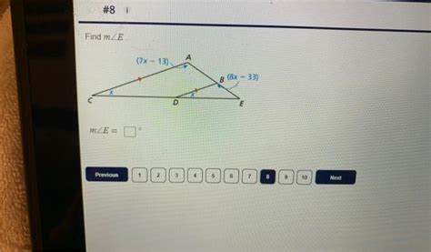 Solved 8 I Find MZE A 7x 13 8 8x 33 D MZE Previous Chegg