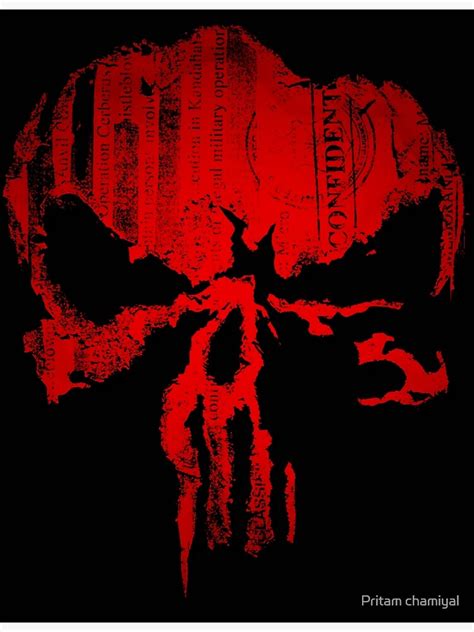 "Red Skull Punisher Fan Art" Poster for Sale by Pritam chamiyal | Redbubble