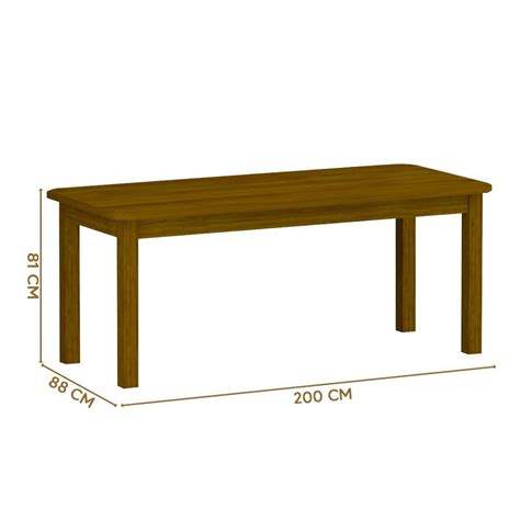 Mesa 8 Lugares Retangular Tamanho - Mesa De Jantar Retangular Para 8 Lugares Madeira Maciça Safira Imbuia ...