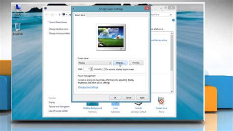 How To Set A Personalized Screen Saver In Windows® 81 Youtube