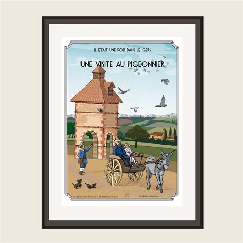 Gers La visite au pigeonnier Illustrations Il était une fois dans