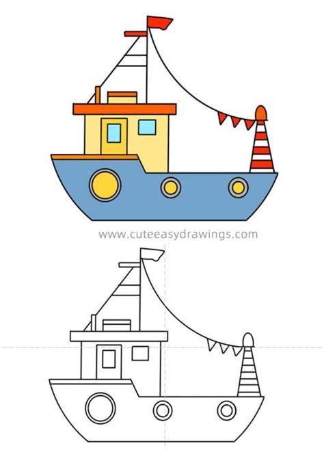 20 Easy Boat Drawing Ideas - How to Draw a Boat | Boat drawing, Easy ...