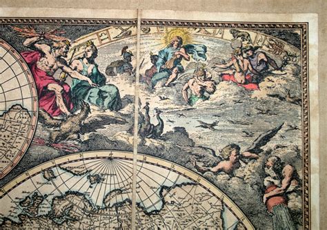 Terrarum Orbis La Feuille Incisione Colore Riproduzione Di