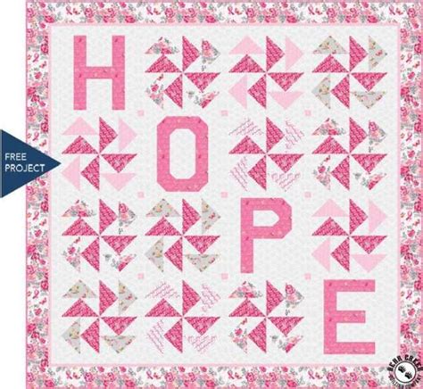 Breast Cancer Pink Ribbon – Hope Free Quilt Pattern – Quilting