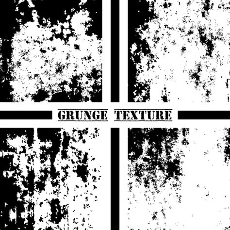 Textura Grunge En Blanco Y Negro Conjunto De Texturas Grunge