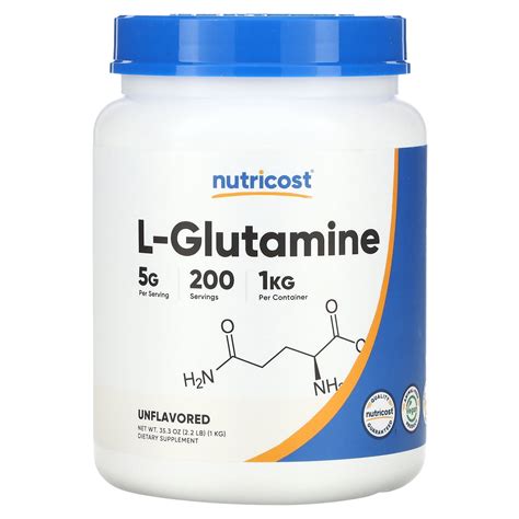 Nutricost Pure L Glutamine Powder 1 KG 5g Per Serving Health