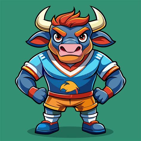 A Bull Or Minotaur Monster Longhorn Cow Angry Mean Soccer Football