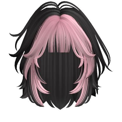 Two Tone Stylish Wolfcut In Pink Black Roblox